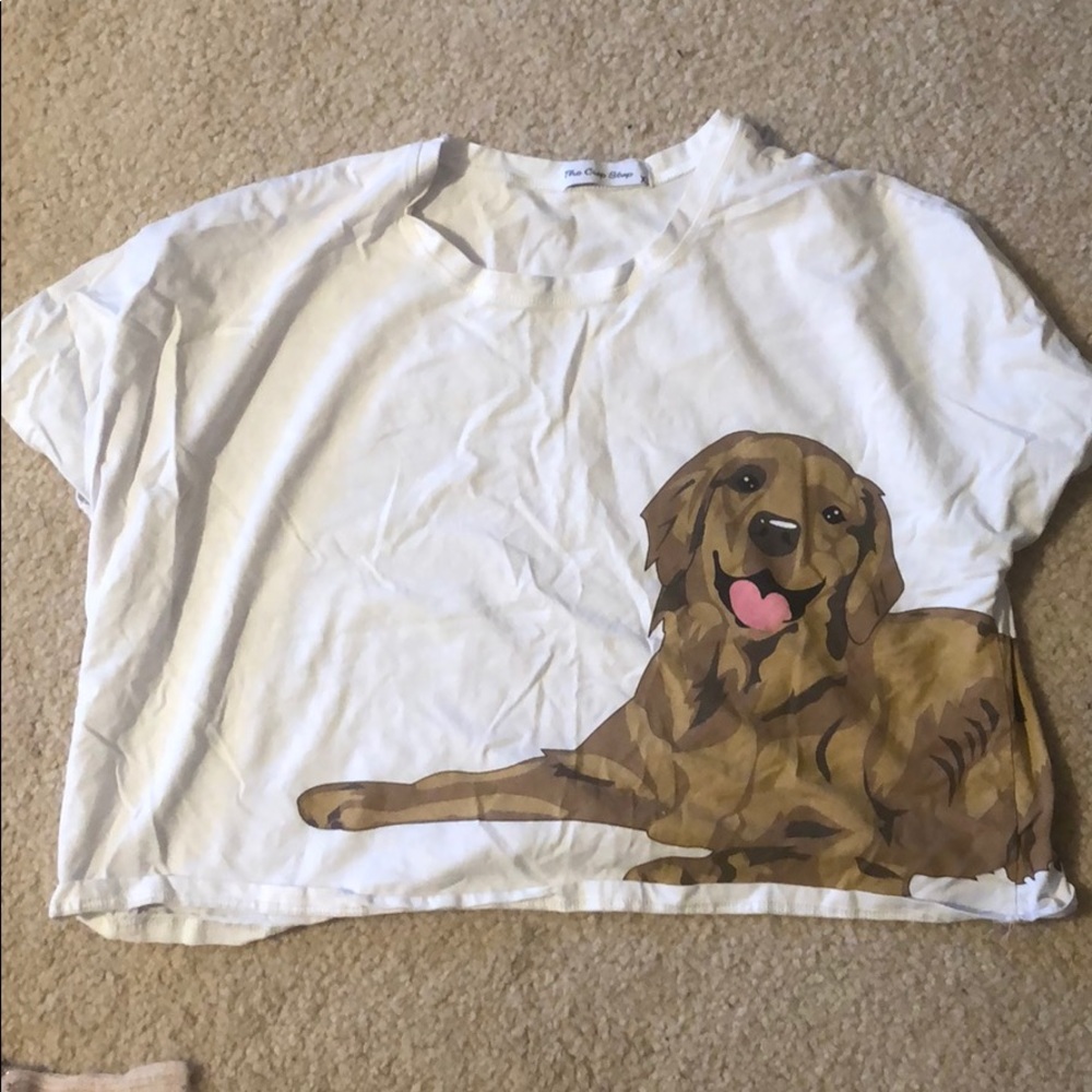 Golden retriever crop top